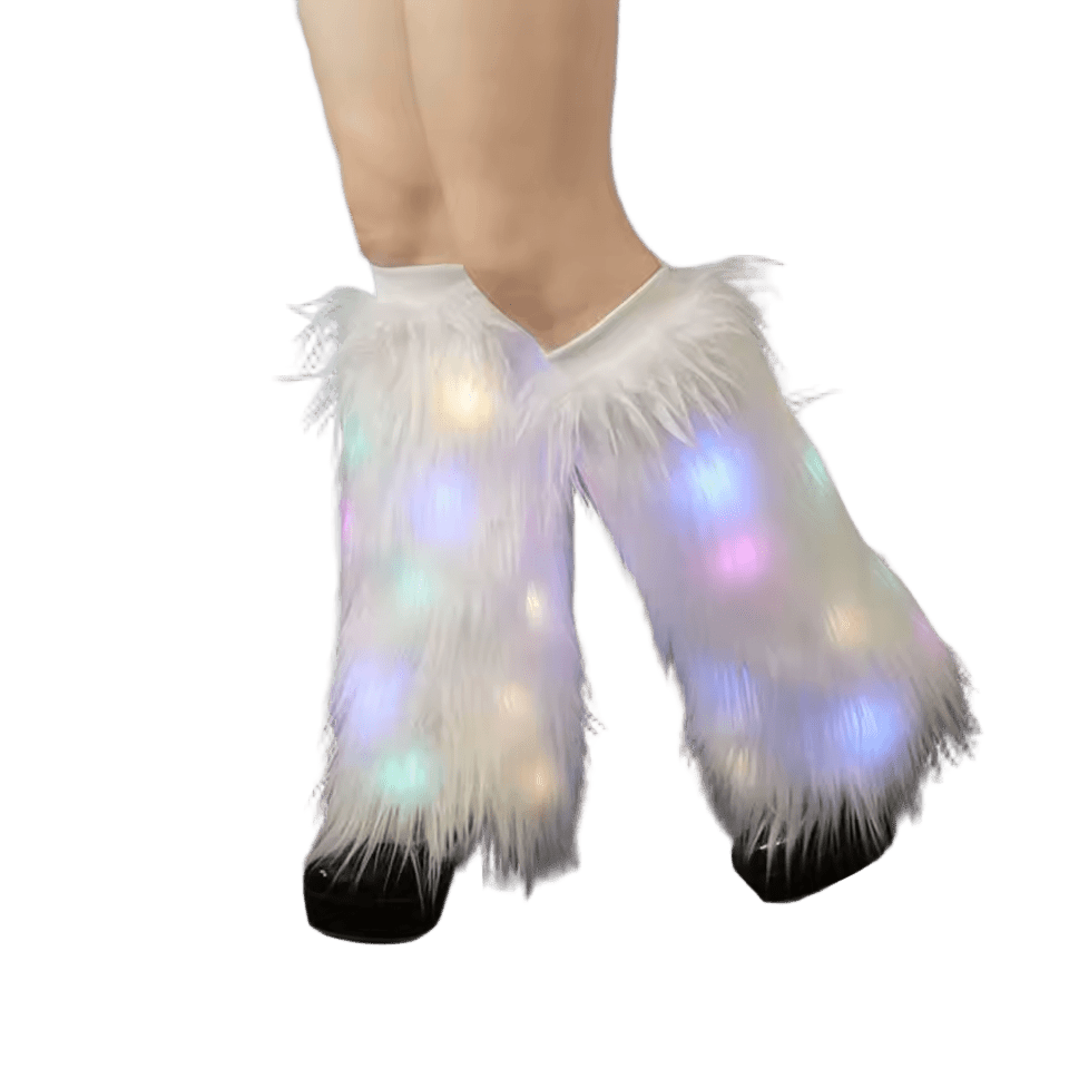 Luminous Faux Fur Leg Warmers