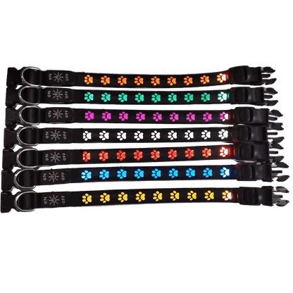 Paw Print Glow Collar