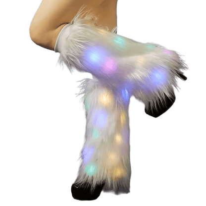 Luminous Faux Fur Leg Warmers